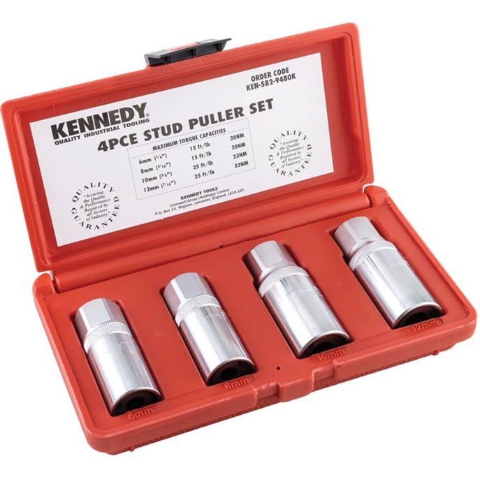 KENNEDY 1/2&rdquo;方4件套装螺栓取出套筒KEN5829480K