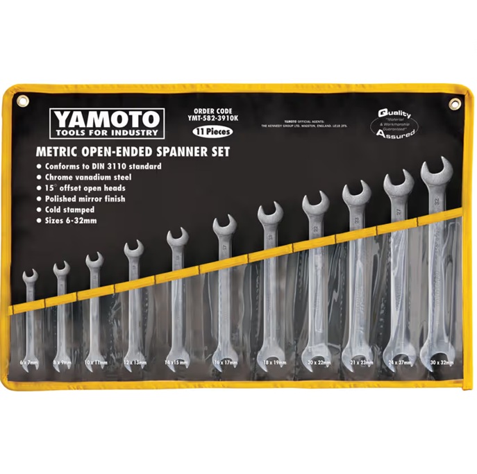 YAMOTO  11件套公制双开口扳手组套6-32mm YMT5824951P
