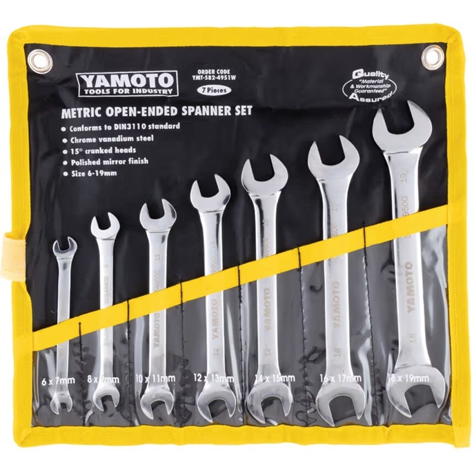 YAMATO 7件套双头开口扳手组套6-19mm  YMT5824951W