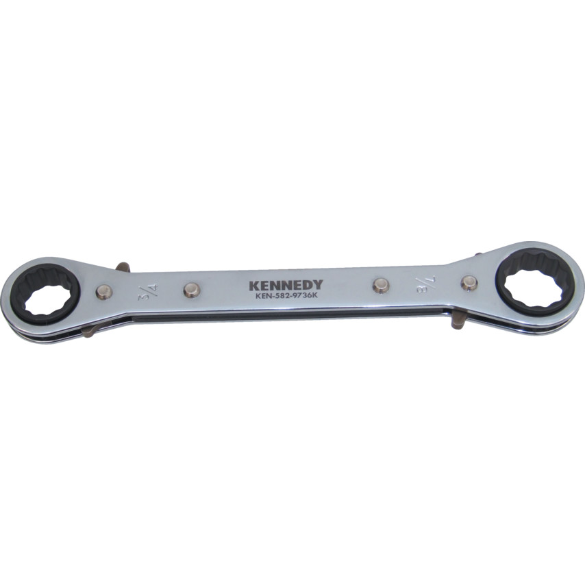 KENNEDY  1/4&rdquo;* x 5/16&rdquo;直柄英制双头可逆梅花棘轮扳手 KEN